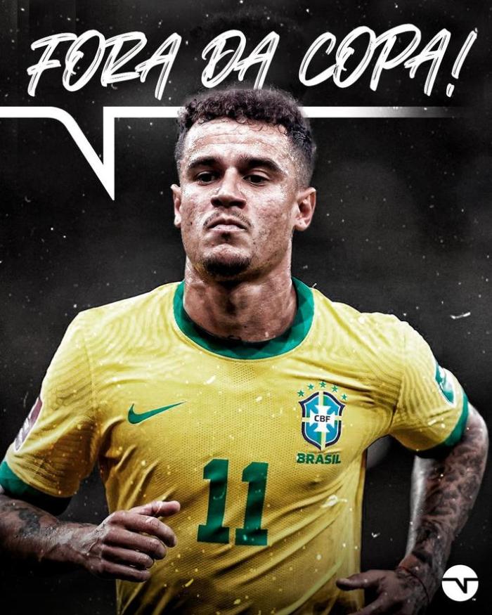 巴西记者：库蒂尼奥大腿肌肉受伤，无缘世界杯