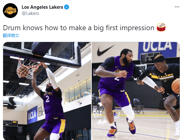 庄神首穿湖人2号亮相，单防施罗德大腿抢镜，首秀便取代小加成首发中锋