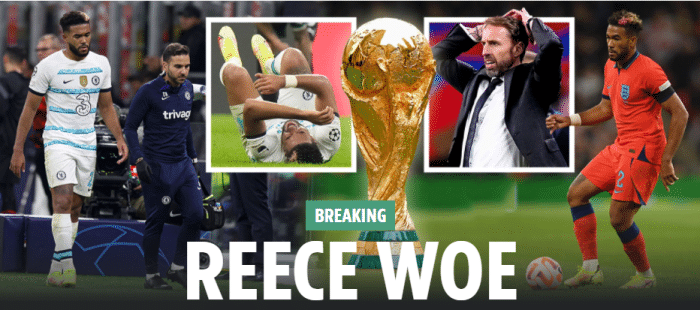 里斯-詹姆斯可能做膝盖手术，因此无缘世界杯？