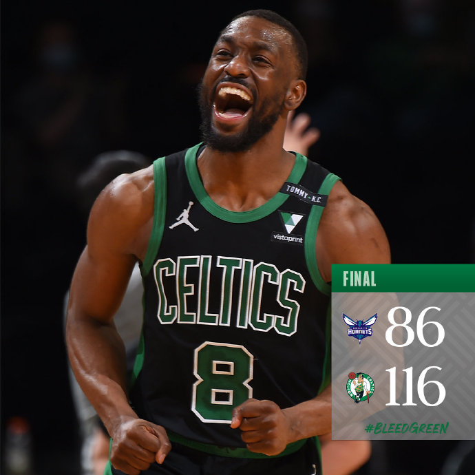 凯尔特人116-86轻取黄蜂 塔图姆22+8 罗齐尔22+7