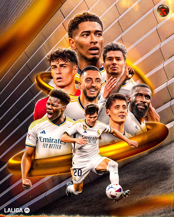 皇马第36次西甲封王，9大赢家：8人首冠，队长25冠