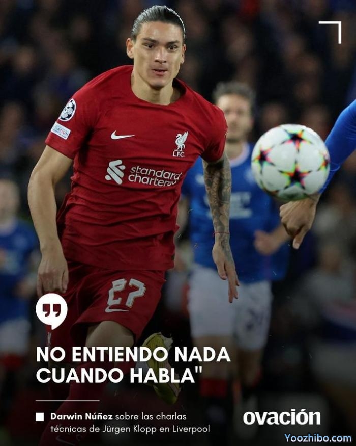 努涅斯：说实话，我完全听不懂克洛普在说什么