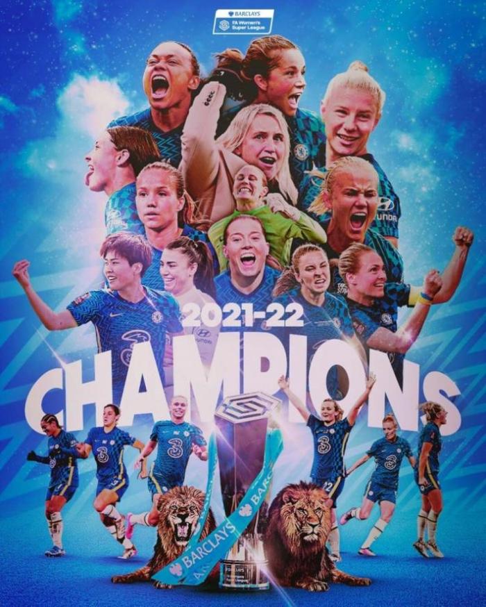 三连冠！切尔西女足赢下英格兰女超冠军