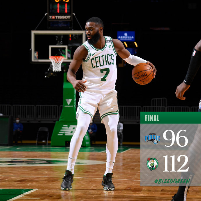 绿军112-96战胜魔术 布朗34分&10记三分 武神22+13