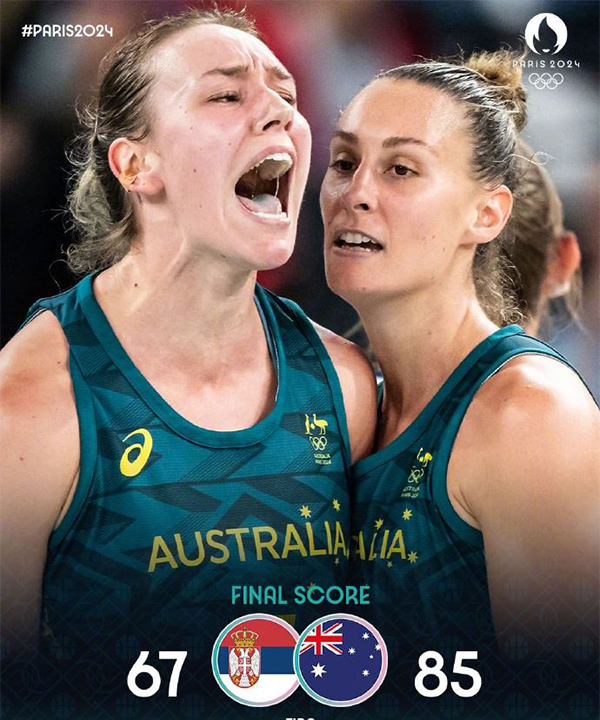 澳大利亚女篮85-67战胜塞尔维亚挺进4强！史密斯22+13 墨尔本18+5