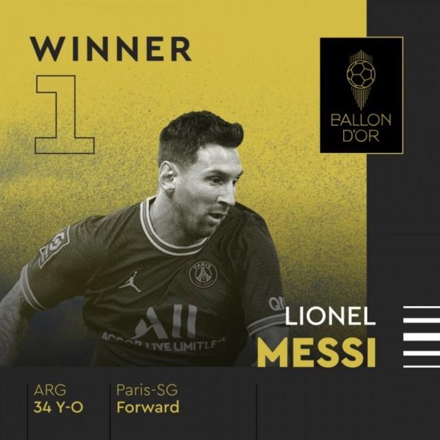 恭喜！梅西实现“七星连珠”伟业，荣获2021年金球奖，力压莱万若鸟