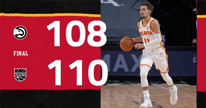 国王110-108险胜老鹰 福克斯37分 特雷-杨29+9 卡佩拉25+18