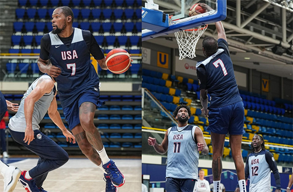 杜兰特回归！美国男篮全力备战巴黎奥运