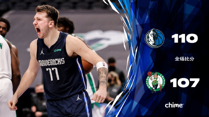 独行侠110-107险胜绿军 东契奇31+10+8&三分绝杀 布朗29+7+5