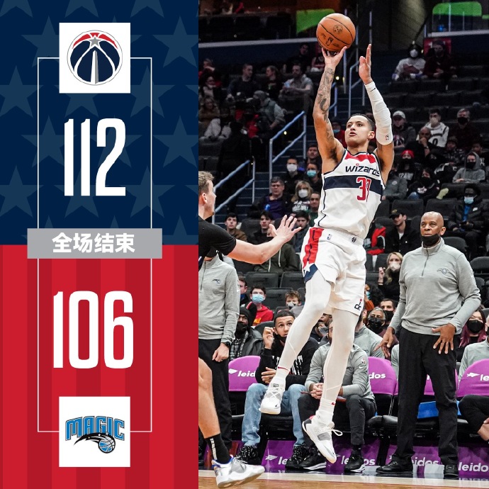 奇才112-106战胜魔术 库兹马19+10+9 波普两双 安东尼19+12+9