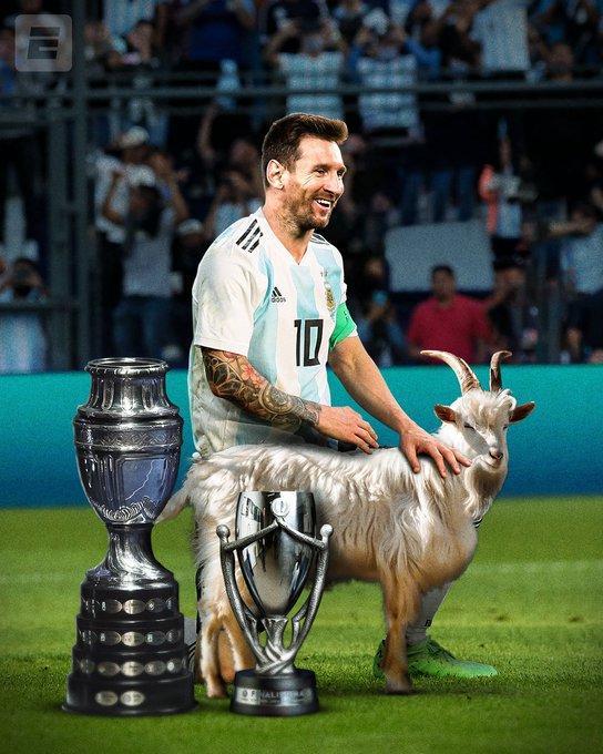 夺得欧美杯冠军，梅西职业生涯已获40座冠军