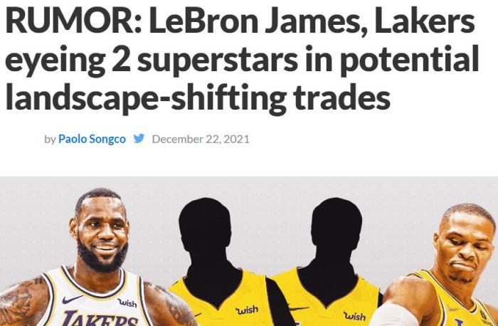 湖人盯上两大猎物！詹姆斯眼光够毒，年轻又能防，2人恐成牺牲品