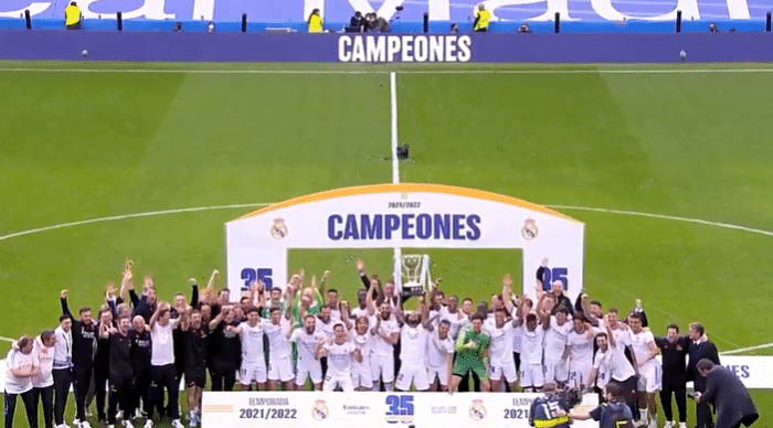 众生相！马塞洛高举奖杯，安切洛蒂被抛起，阿扎尔“带伤”庆祝