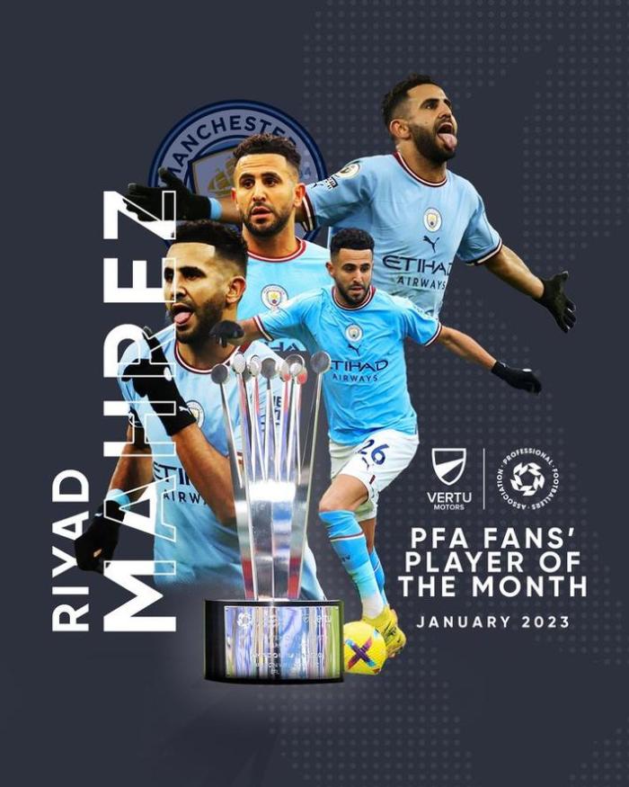 官方：马赫雷斯当选球迷票选英超一月最佳球员