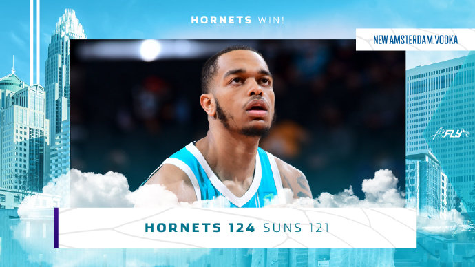 黄蜂124-121险胜太阳 蒙克29分 三球20+8 布克33分