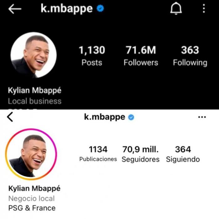 姆巴佩宣布留队后，两天掉了70万粉丝