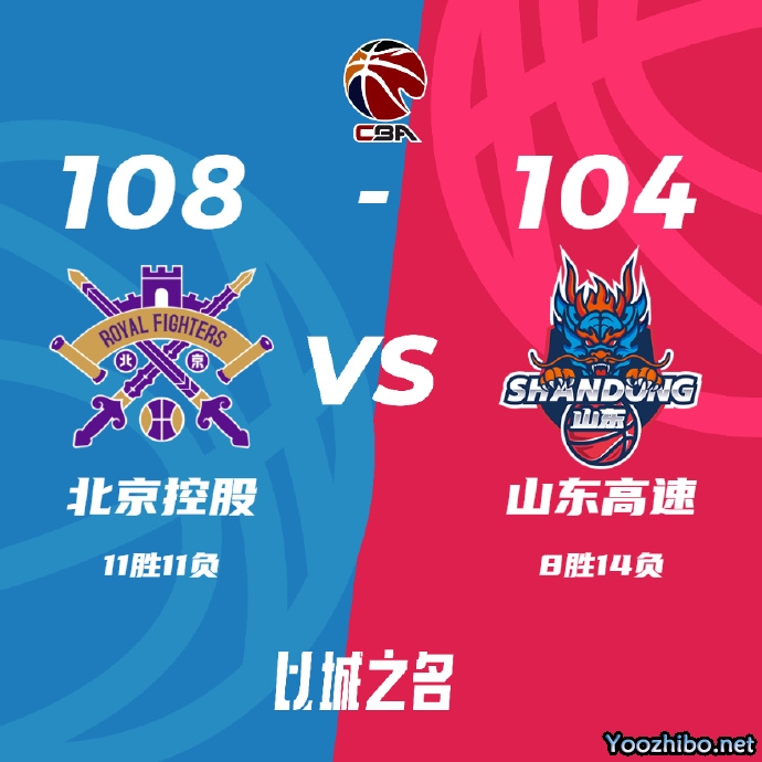 北控108-104力克山东 邹雨宸26+12 费尔德25+8+12 高诗岩17+8+8