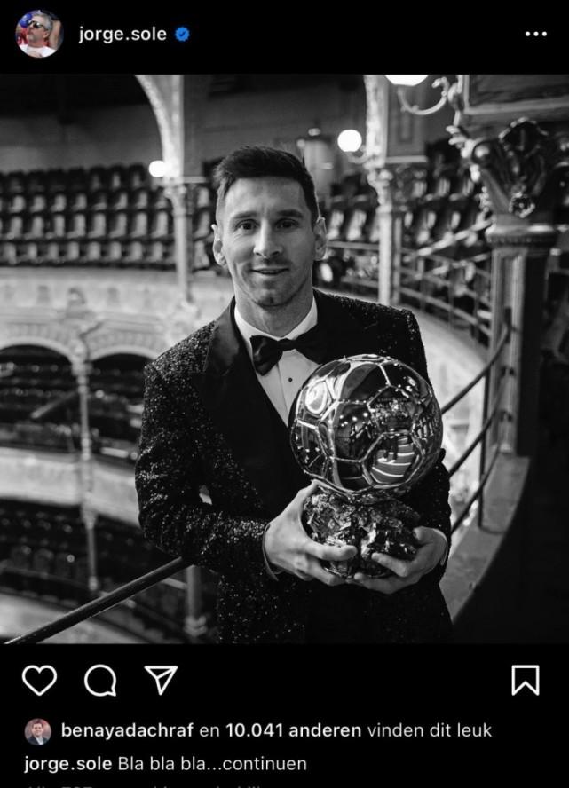 梅西老爸霸气护儿！发文疑回击C罗，金球颁奖礼拒让拉波尔塔合影爱子