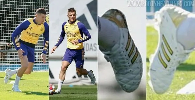 足球装备网站消息：阿迪达斯为克罗斯特制白金配色球鞋