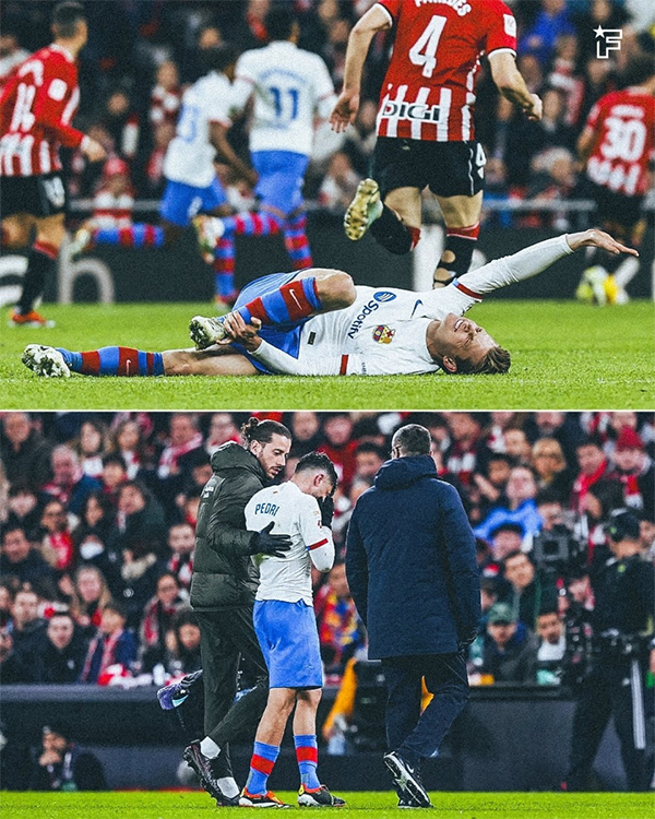 巴萨惨绝！2大中场伤退无缘欧冠：德容脚踝变形，佩德里泪洒赛场
