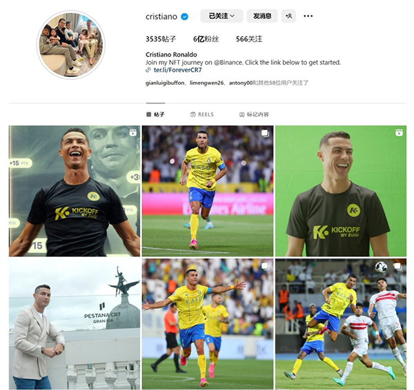 恭喜！38岁C罗成INS粉丝数破6亿首人，9个月暴涨1亿，梅西被甩远
