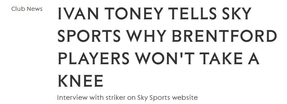 英冠前锋: 跪地仪式毫无意义, 我们被当作工具人