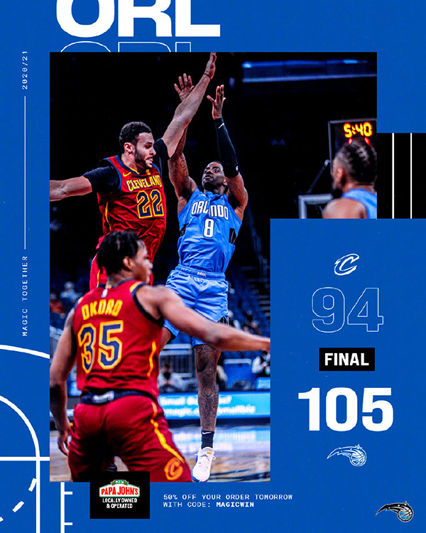 魔术105-94轻取骑士 武神携手罗斯合砍36分