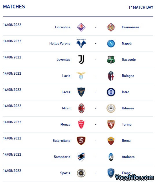 意甲新赛季赛程：8月14日开始，第五轮米兰德比