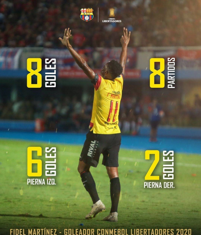 解放者杯落幕，前申花外援菲德尔-马丁内斯斩获射手王