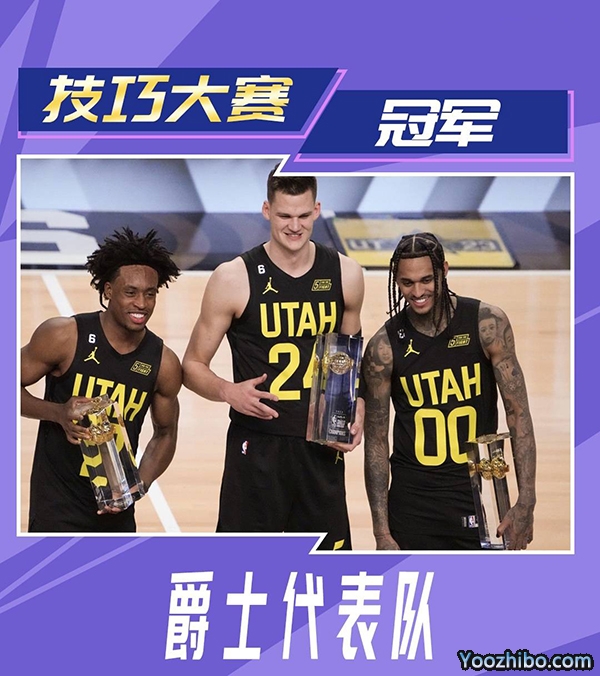 NBA全明星技巧挑战赛：爵士队主场夺冠