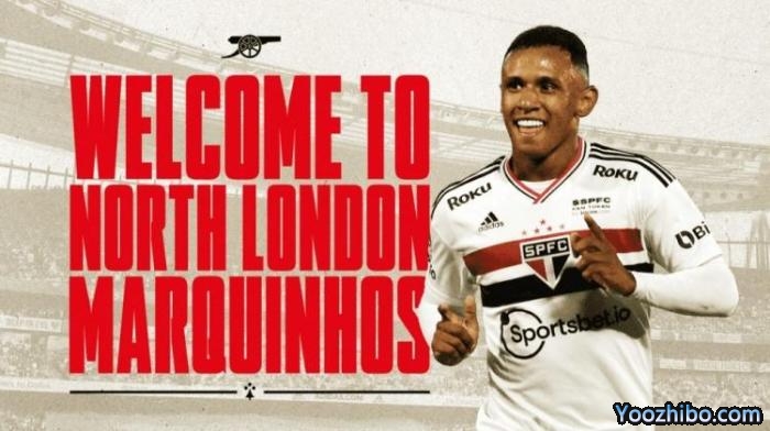 官方：阿森纳签下圣保罗19岁前锋马尔基尼奥斯