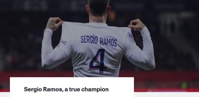 巴黎官宣37岁拉莫斯合同到期离队！效力2年夺3冠，出场57次