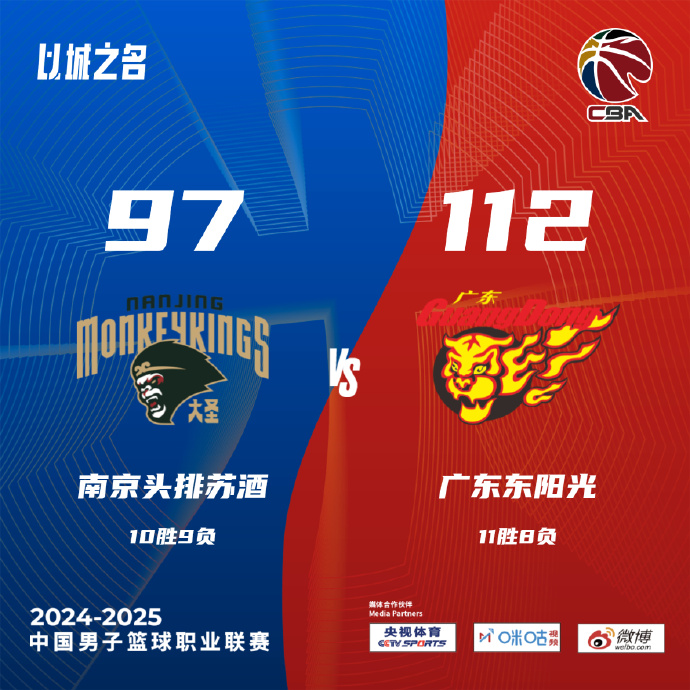 徐杰22+13助 林葳12中3 广东112-97轻取同曦