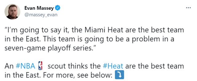 不看好篮网？NBA球探：热火才是东部最强球队，季后赛能制造麻烦