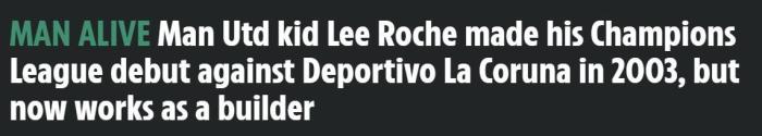 太阳报: 曼联旧将现成为建筑工人, 曾在欧冠出场