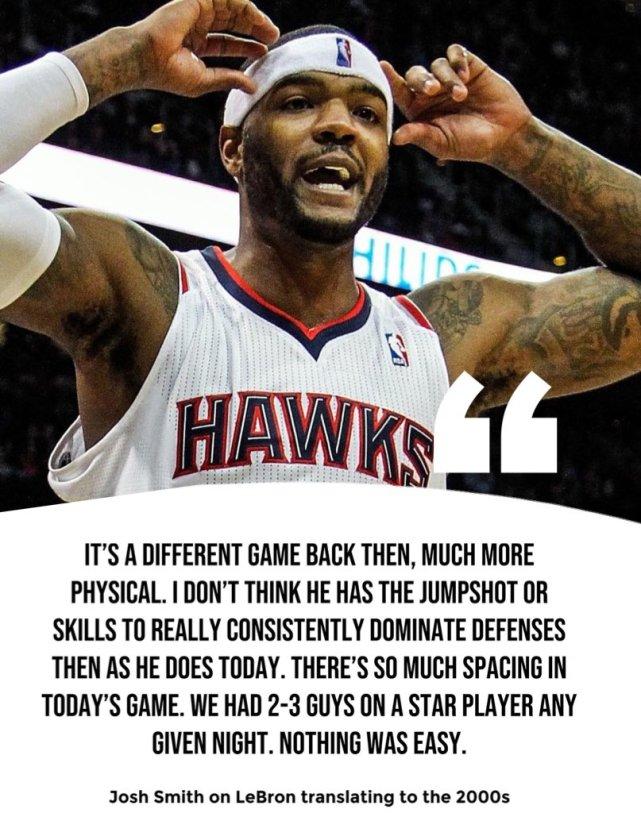 质疑詹姆斯冲上热搜！36岁史密斯：他在我的时代没那么有统治力