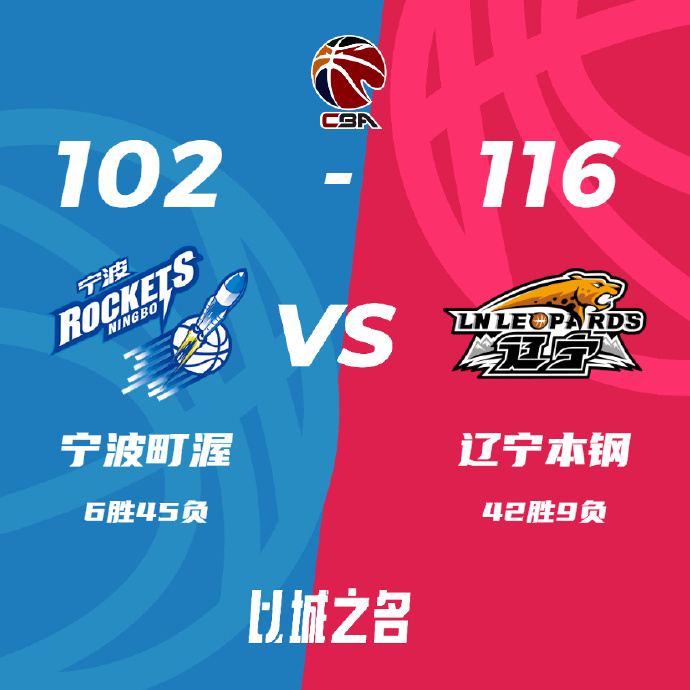 辽宁116-102轻取宁波 弗格46分 付豪20+20 赵继伟&莫兰德缺阵