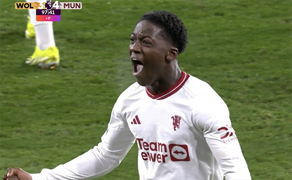 曼联新帝星绝杀梦想成真！进球前早已征服队友，滕哈格感谢其救命