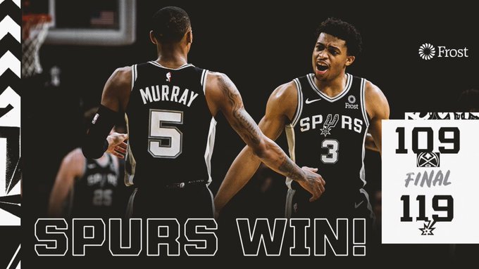 马刺119-109击败掘金 德罗赞30+10 约基奇35+10