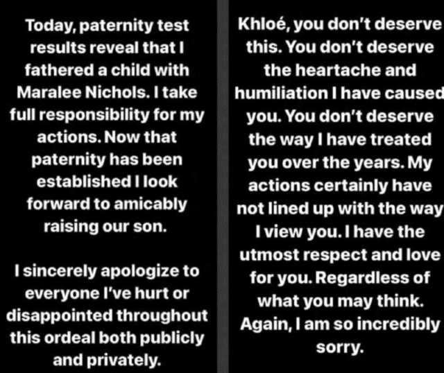 汤普森社媒向科勒道歉，承认出轨并有私生子，这次还能得到原谅吗？