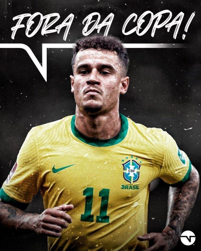 巴西又折损1名将！30岁库鸟伤缺6周无缘世界杯，明日0时公布26人名单