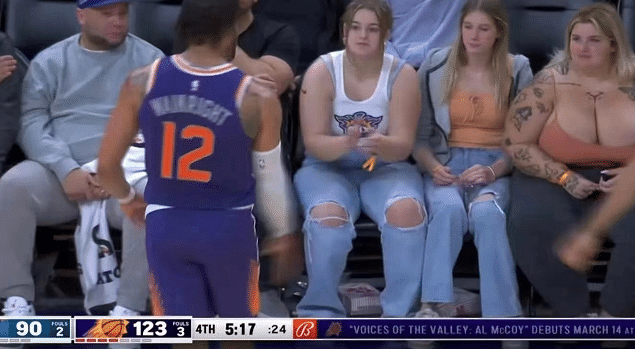 身材傲人！太阳女球迷火了，悍将愣神，引热议：恩比德曾偷看