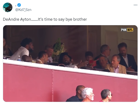 杜兰特恩比德同框观赛引热议 球迷调侃再见了艾顿+喊话美国男篮