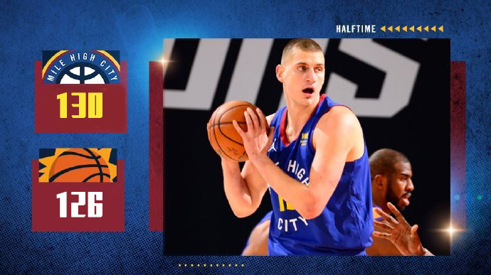 掘金130-126加时险胜太阳 约基奇31+10+8 布克31+5+5