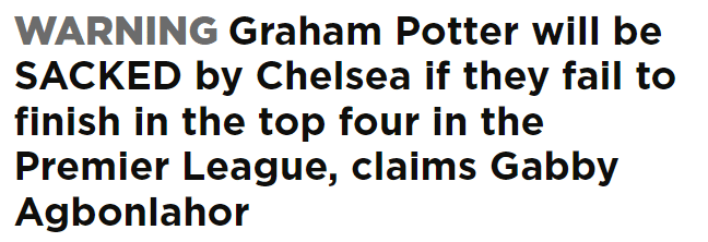 阿邦拉霍：如果赛季结束没进前四，波特肯定下课