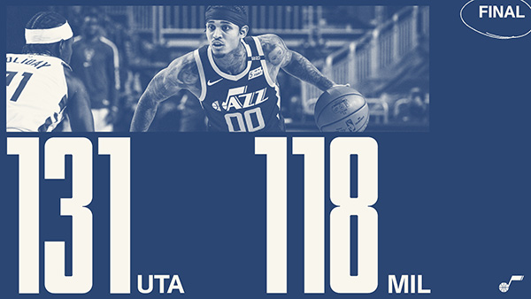 爵士131-118击败雄鹿 米切尔32+7 字母哥35+8