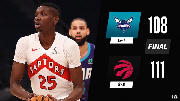 黄蜂108-111惜败猛龙 布歇25+10 华盛顿20+11