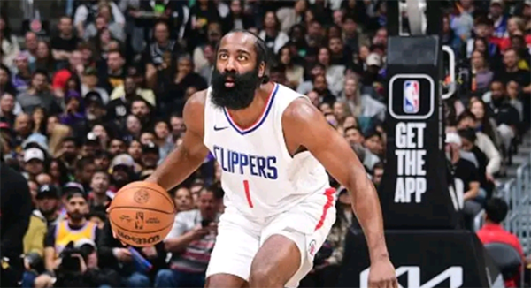 哈登13中4提前认输：正负值-25全场最差 快船排名掉到西部第四