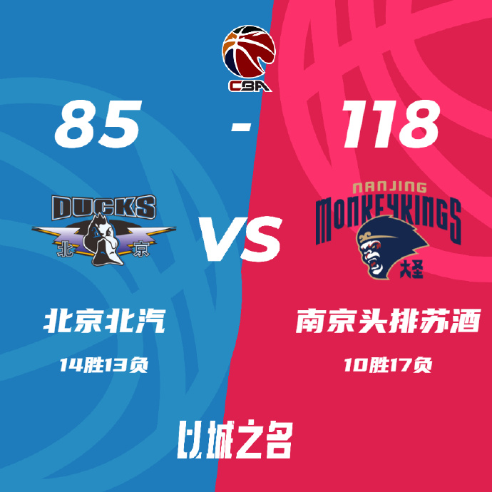 同曦118-85战胜北京 布莱克尼42+9 林葳16+5 曾凡博16分