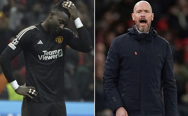 对爱将忍无可忍！曝滕哈格给奥纳纳下最后通牒：再有低级失误就下放